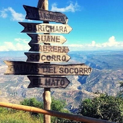 Letrero Mirador Guane Zapatoca