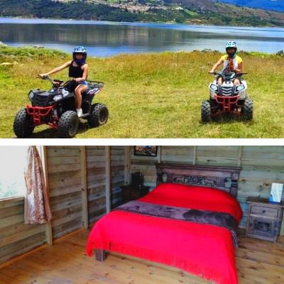 Aventura en cabañas para parejas con Cuatrimotos