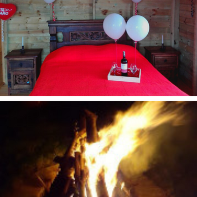 Cabañas para parejas con Fogata frente al lago
