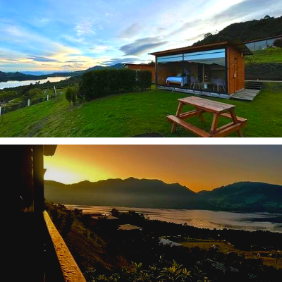 Cabañas para parejas jacuzzi privado Cundinamarca con vista al Neusa