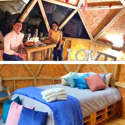 Desconexión en glamping con cascada