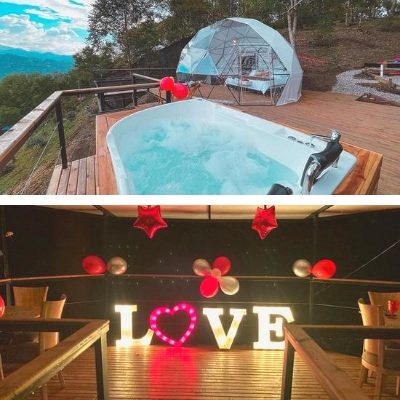 Despertar de lujo en Glamping Cundinamarca con cena romántica