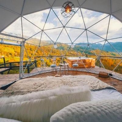 Despertar de lujo en Glamping Cundinamarca con cena romántica
