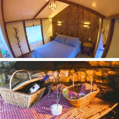Entre pinos Glamping Cundinamarca económicos con picnic nocturno