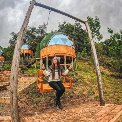 Glamping con fogata y cena