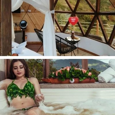 Glamping luxury con jacuzzi privado Villa de Leyva noche romántica
