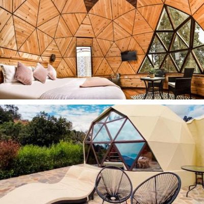 Glamping romántico con aventura de alturas