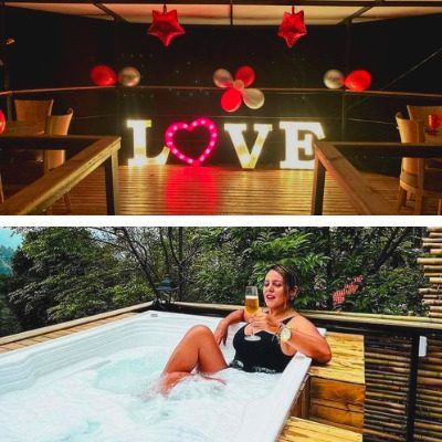 cabañas con chimenea y jacuzzi cerca a Bogotá con cena romántica