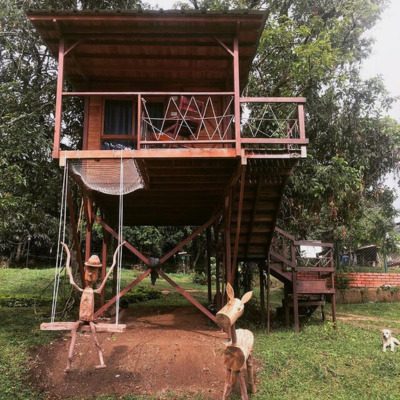 glamping especial en el arbol con piscina