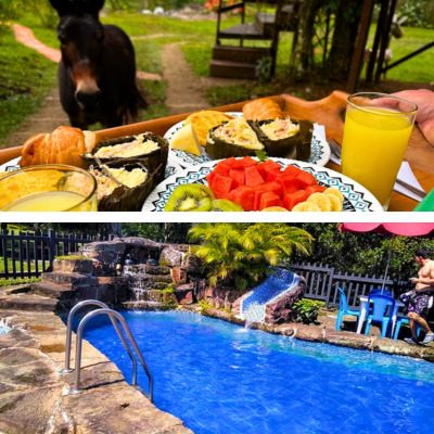 glamping especial en el arbol con piscina